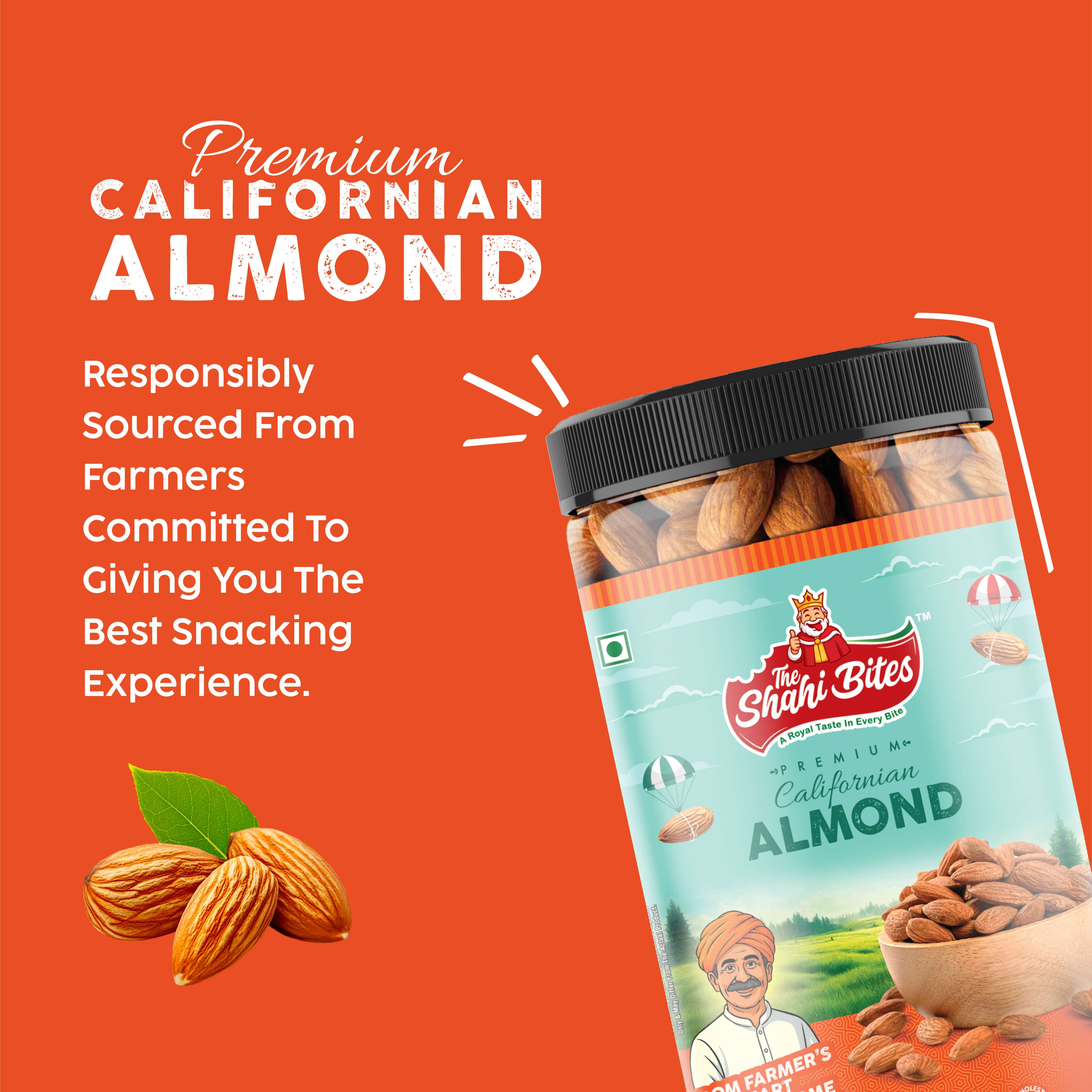 Shahi Bites Californian Almond – Jumbo Size - 250gm