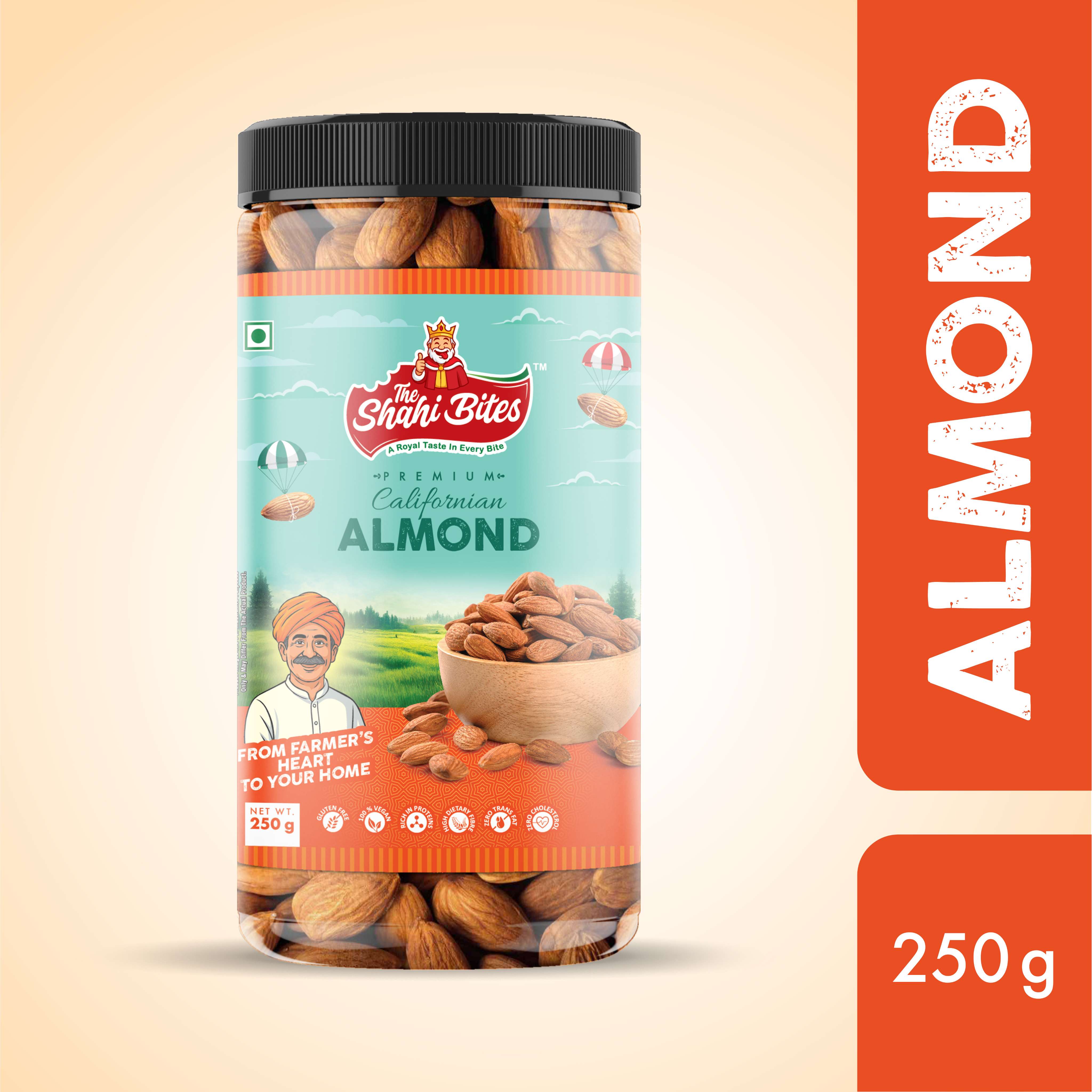 Shahi Bites Californian Almond – Jumbo Size - 250gm