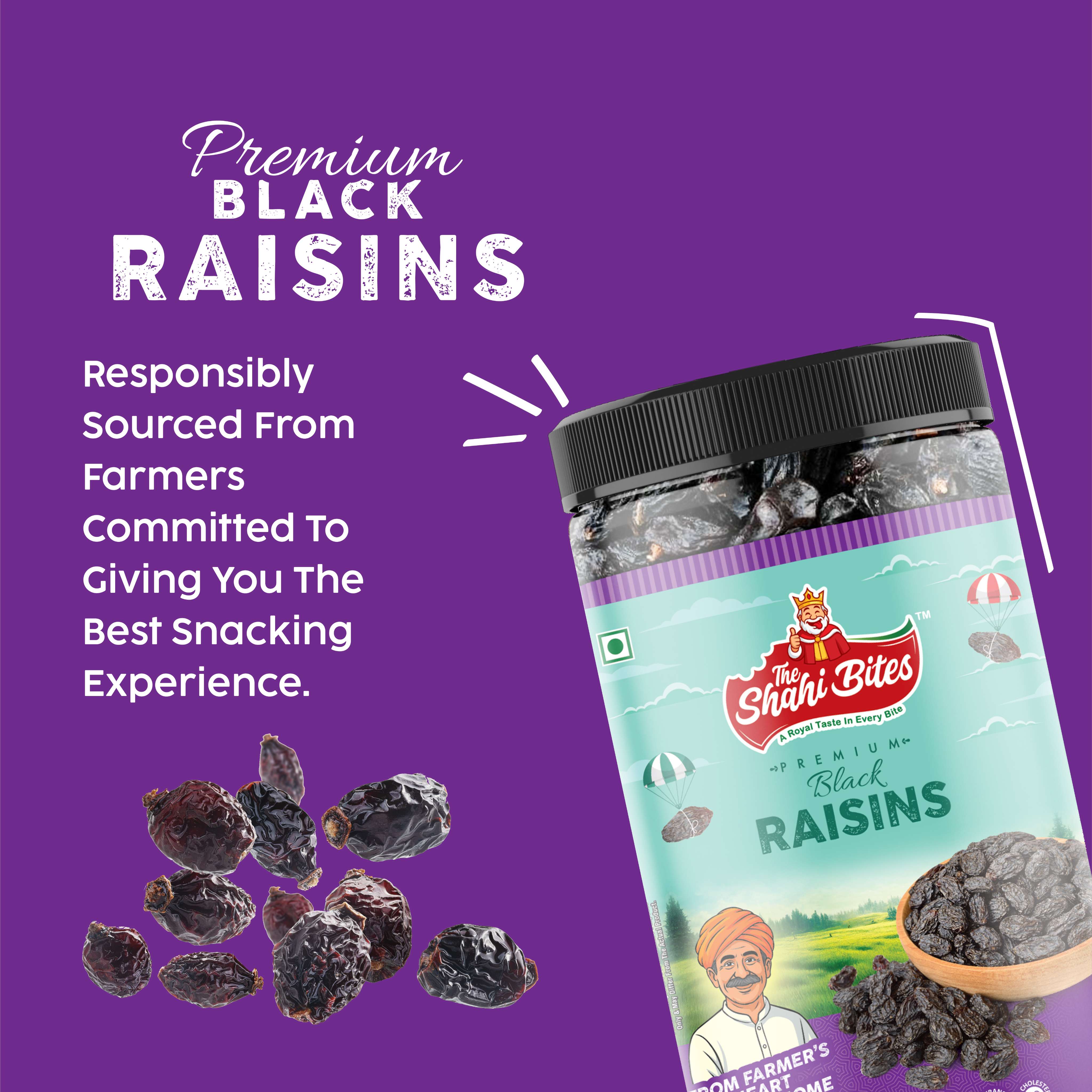 Shahi Bites Premium Black Raisins – 250gm