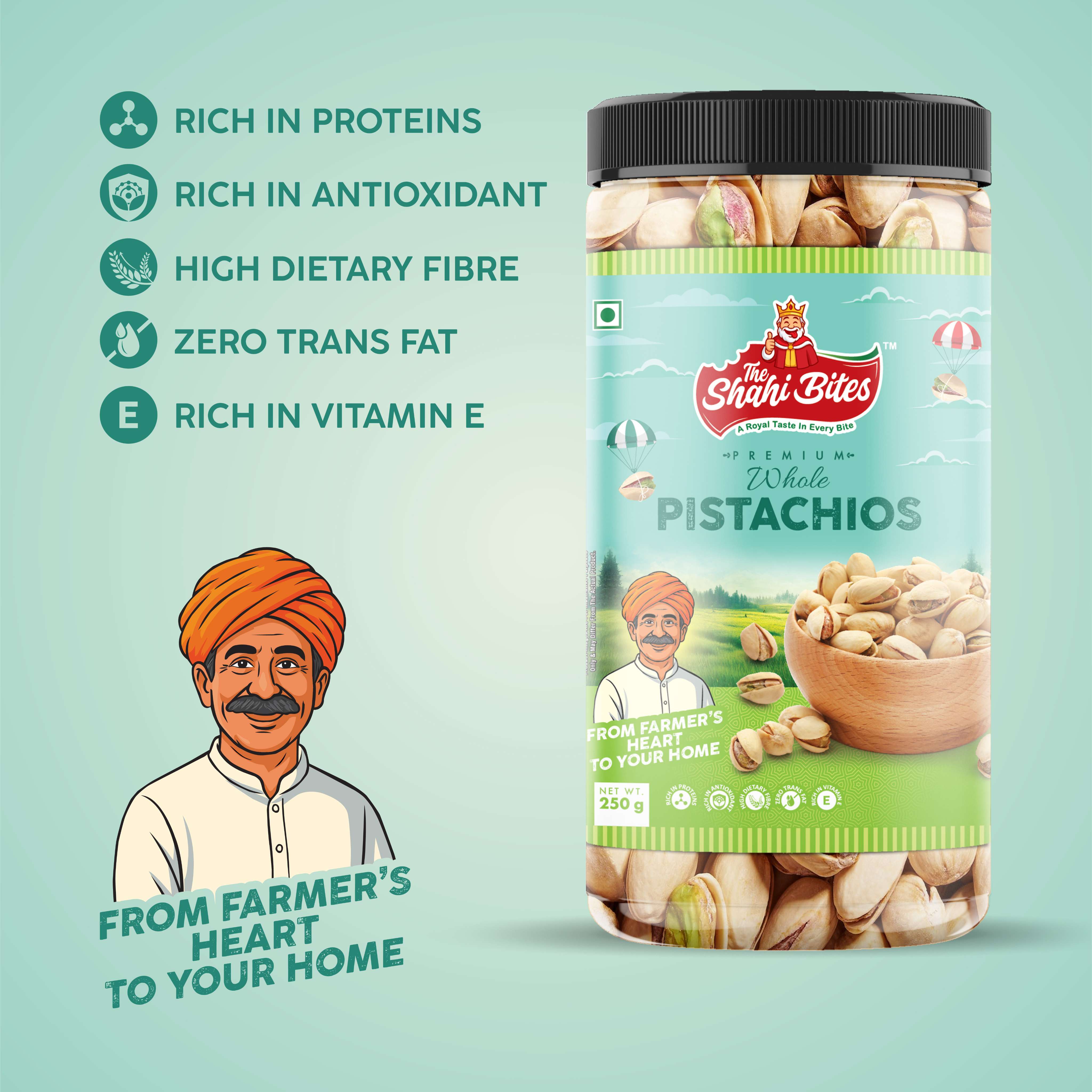 Shahi Bites Roasted & Salted Jumbo Pistachio – 200gm